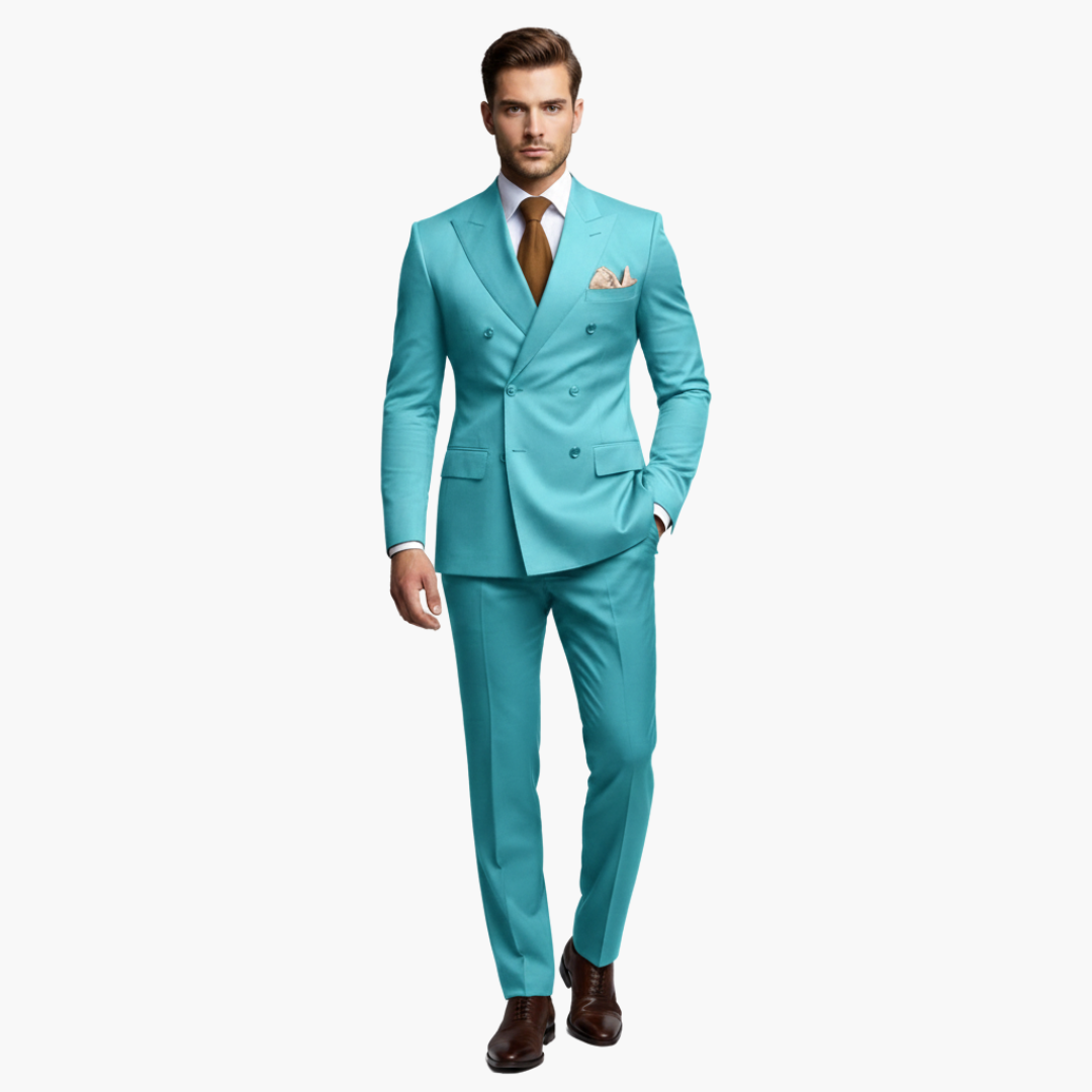Slim Fit Men's Suit Two-Piece Set