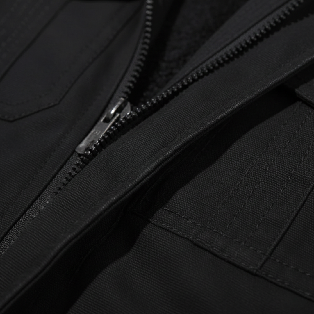 Men's Bomber Jacket with Fleece Lining and Side Pockets