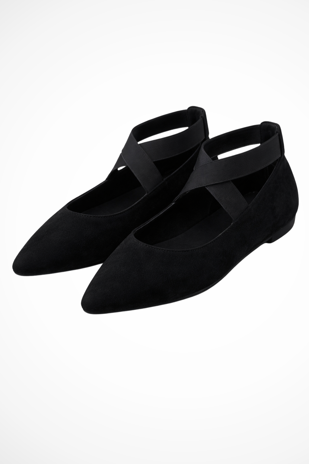 Women's Pointed Toe Ballet Cross Strap Slip-On Comfort Shoes
