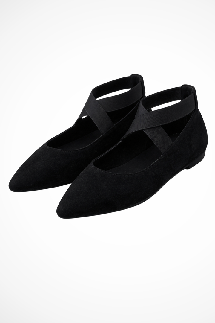 Women's Pointed Toe Ballet Cross Strap Slip-On Comfort Shoes
