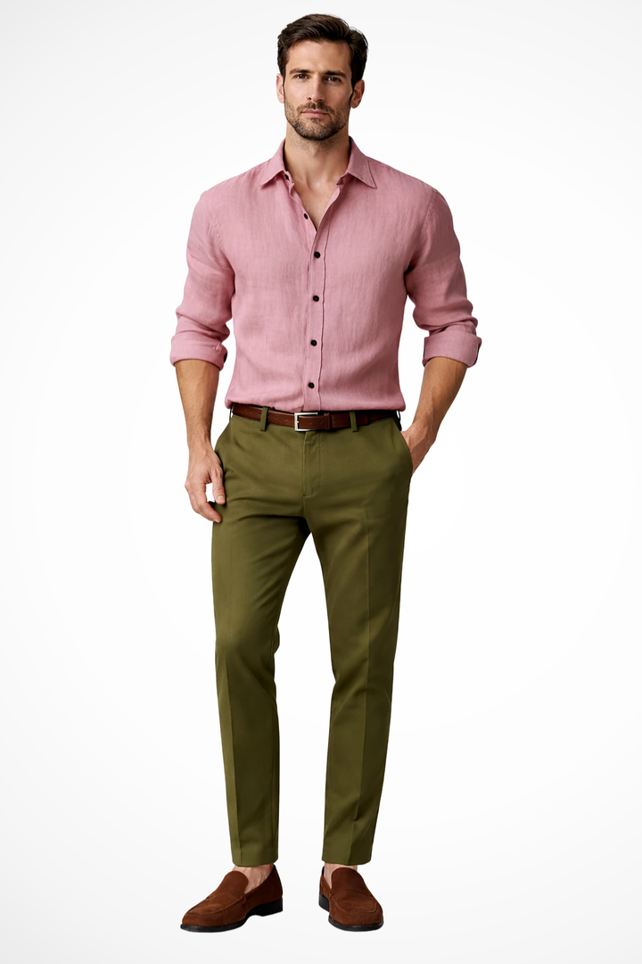 Jake | Men Linen Button Up Smart Casual Shirt