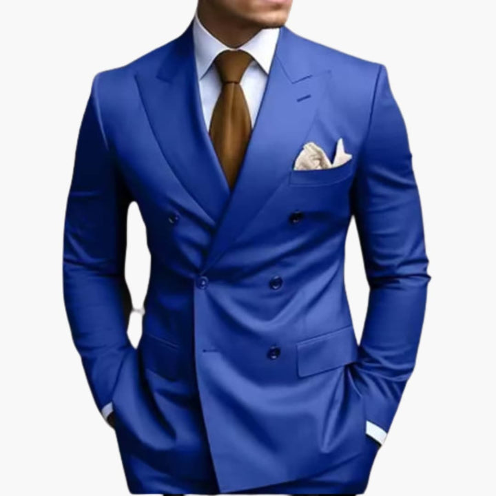 Premium Double-Breasted Suit Six-Button Two-Piece