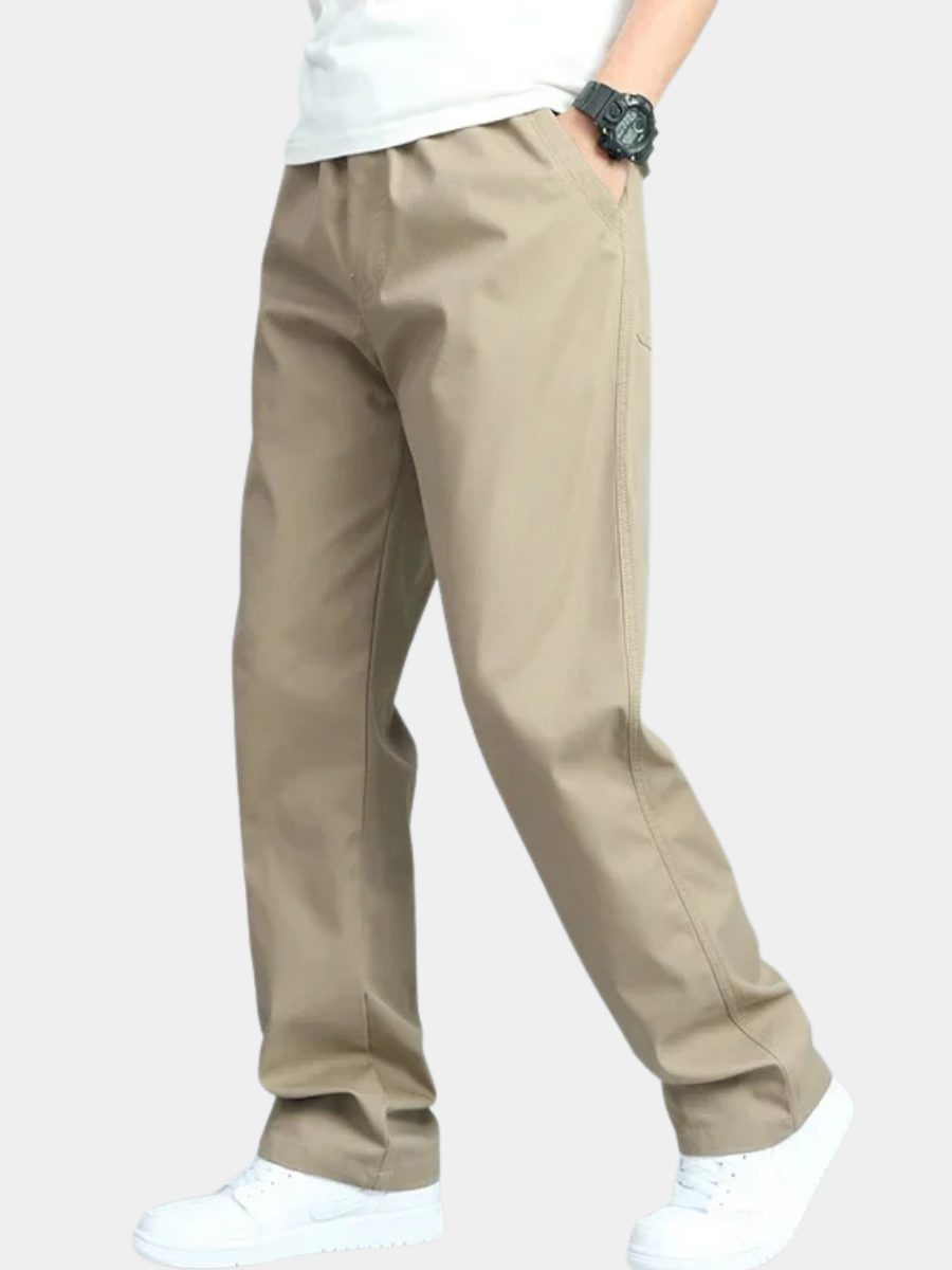 Men's Wide-Leg Trousers with Elasticated Waist