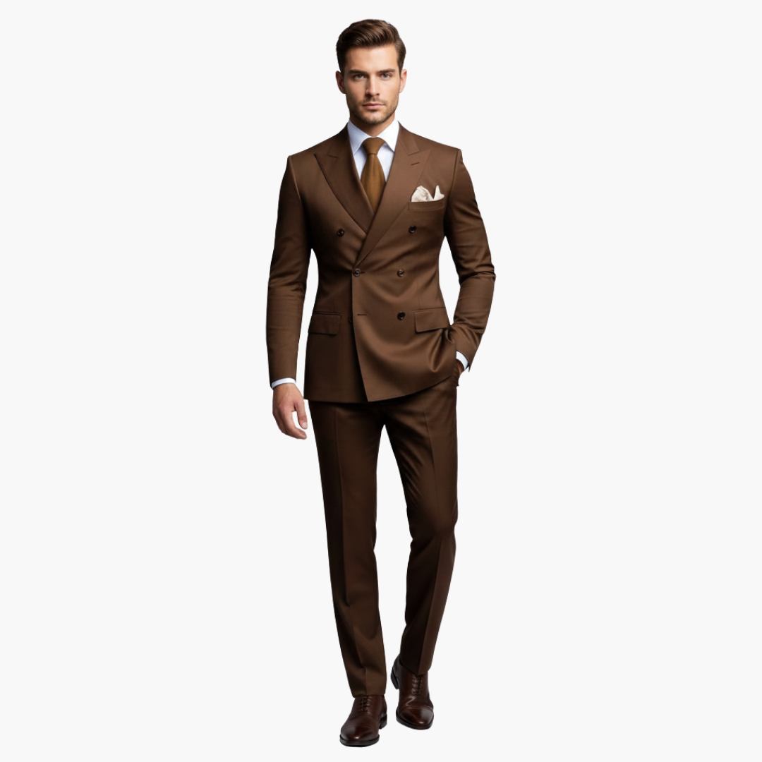 Slim Fit Men's Suit Two-Piece Set