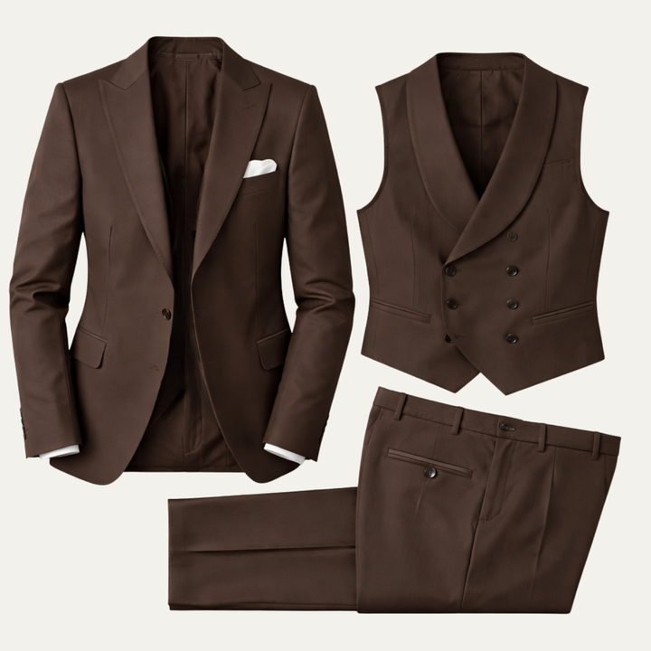 Pánský oblek Pegli ve 3 dílech – slim fit luxusní svatební a společenský oblek