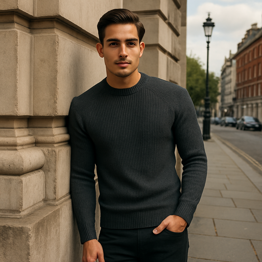 Men's Cashmere Jumper with Crew Neck