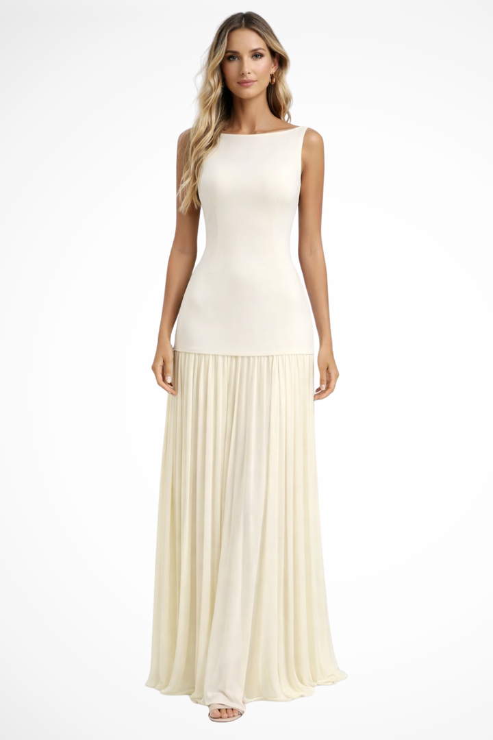 Elegant Pleated Maxi Dress