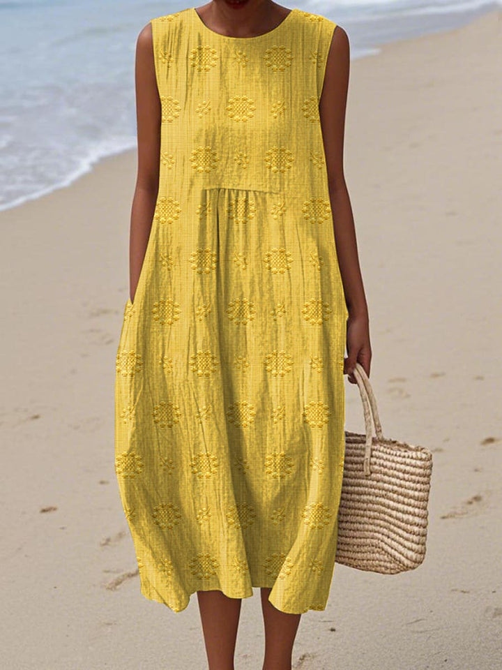 Hannah - Women's Summer Midi Dress with Pockets