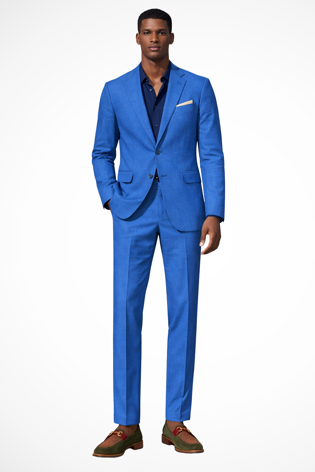 Ashton | Men Notch Lapel Single Breasted Linen Summer Wedding Suit