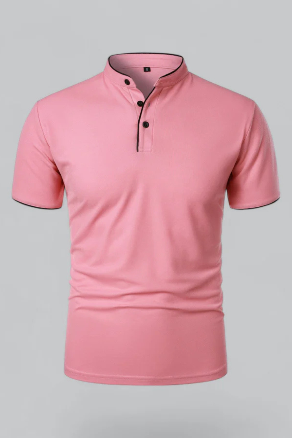 Rafferty | Men Collarless Short Sleeve Polo Shirt