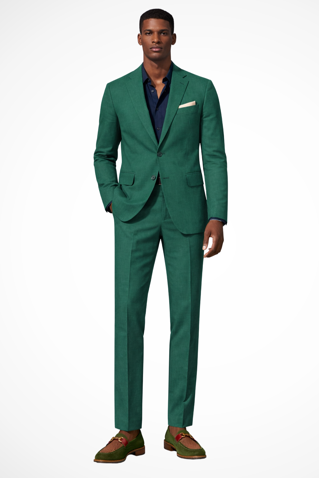 Ashton | Men Notch Lapel Single Breasted Linen Summer Wedding Suit