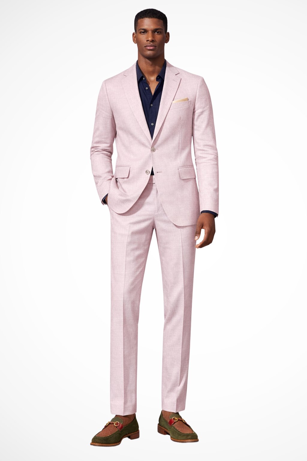 Ashton | Men Notch Lapel Single Breasted Linen Summer Wedding Suit