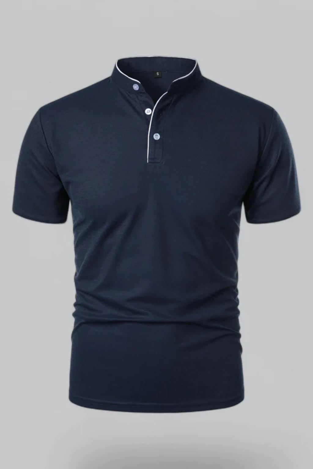 Rafferty | Men Collarless Short Sleeve Polo Shirt
