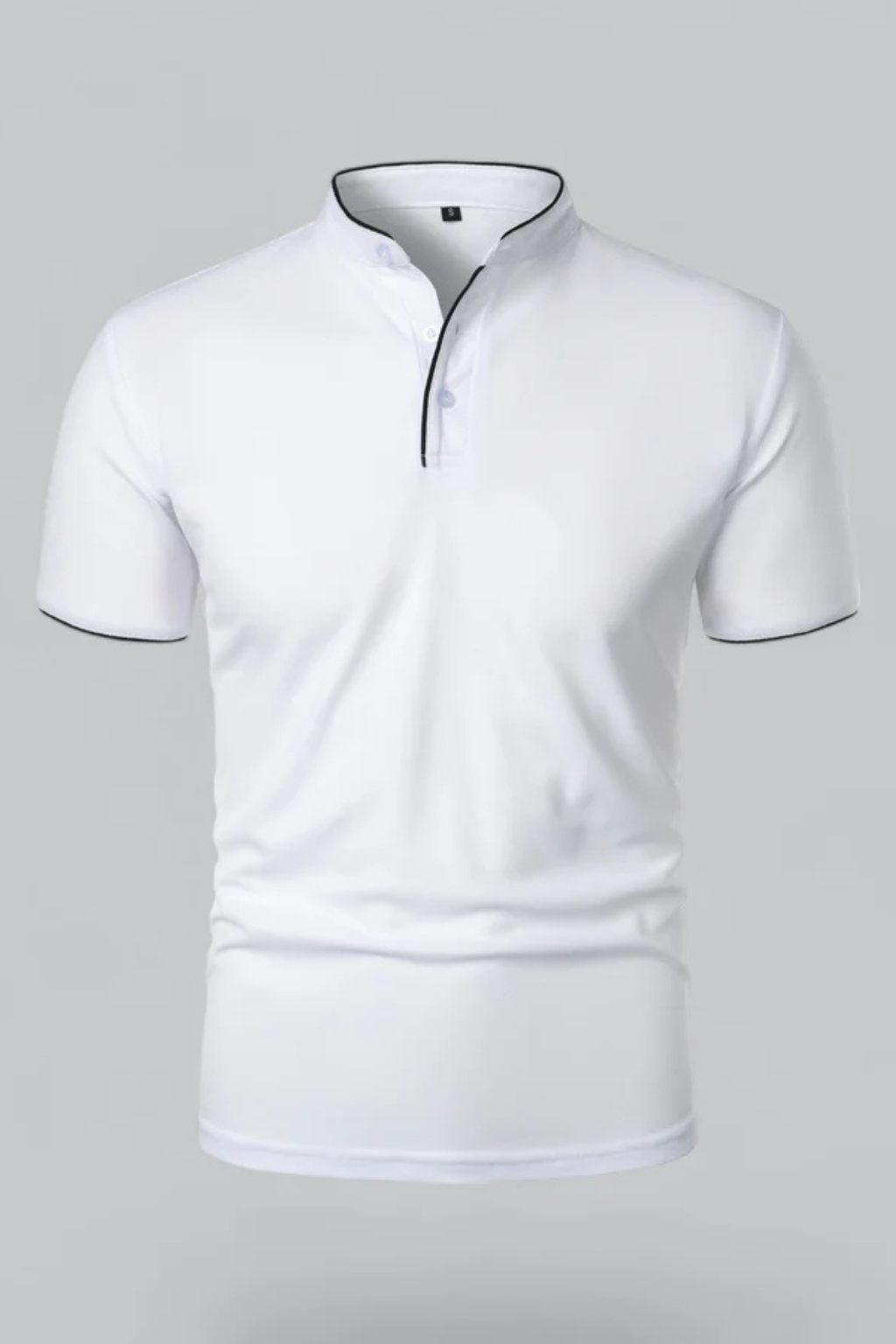 Rafferty | Men Collarless Short Sleeve Polo Shirt