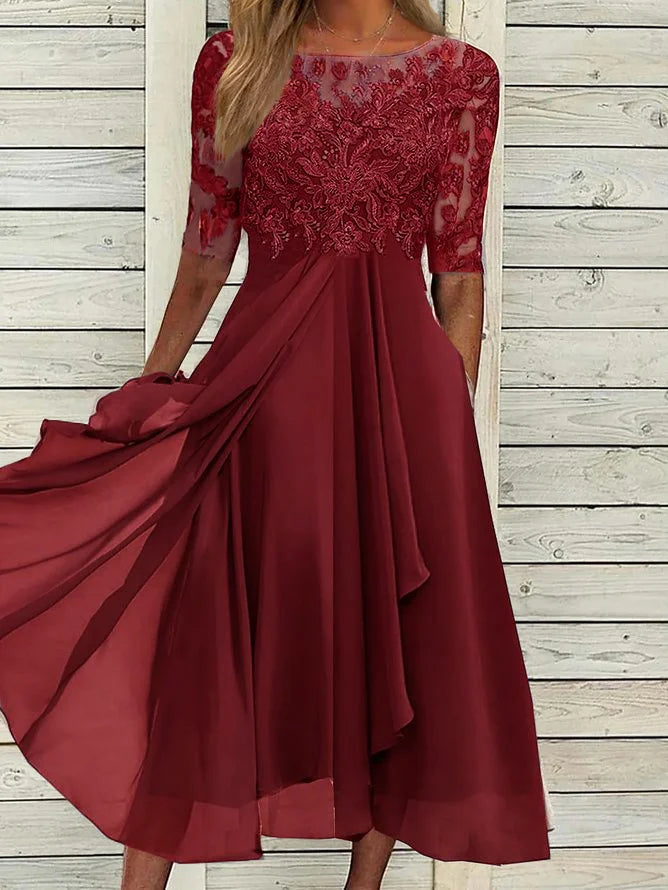 Puck™ | Elegantní midi šaty s krajkou