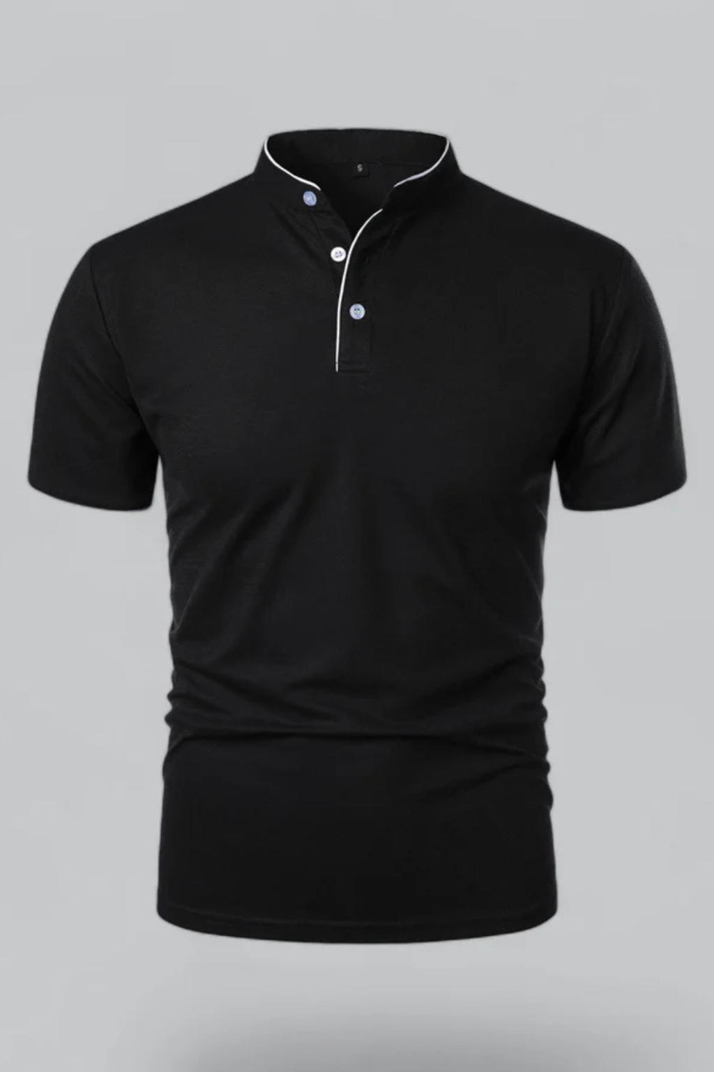 Rafferty | Men Collarless Short Sleeve Polo Shirt