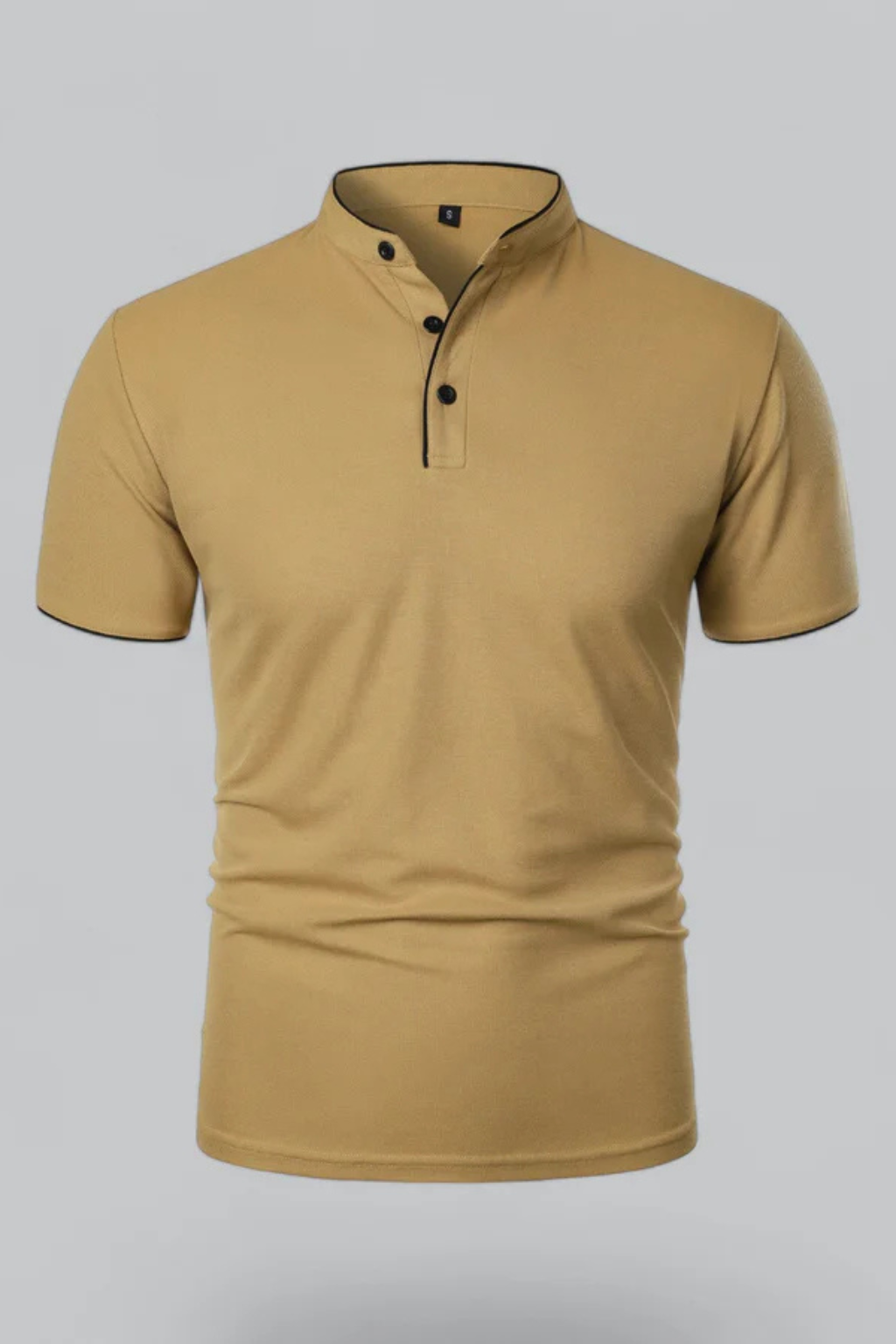 Rafferty | Men Collarless Short Sleeve Polo Shirt