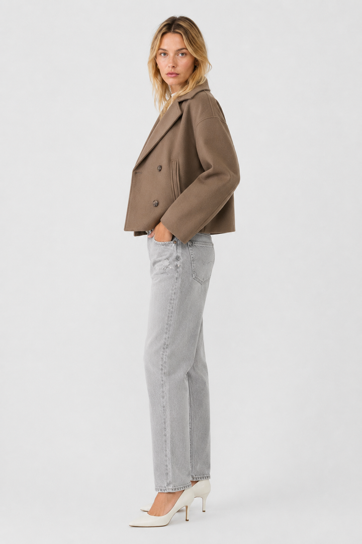 Women's Short Wool Pea Coat