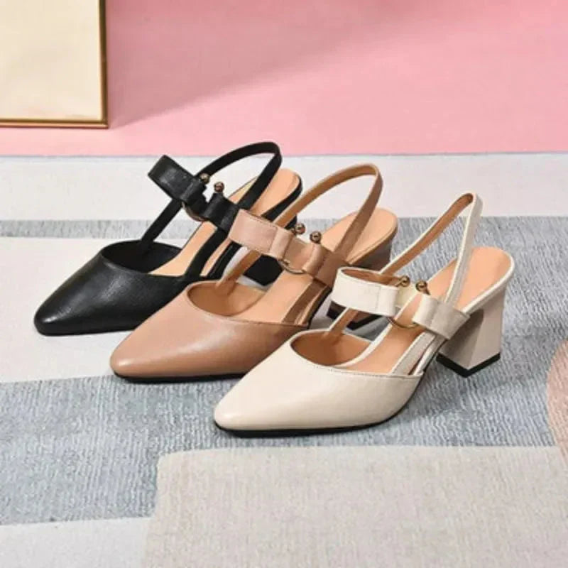 Women's Beige Buckle Sandals with Arch Support for Everyday Wear
