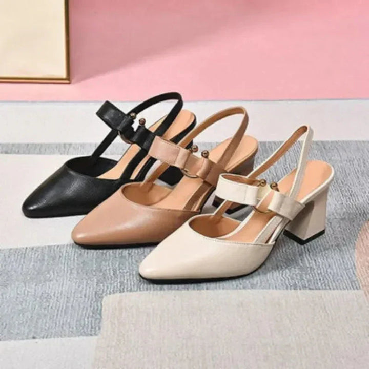 Women's Beige Buckle Sandals with Arch Support for Everyday Wear