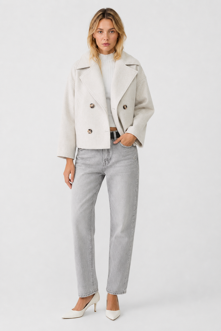 Women's Short Wool Pea Coat