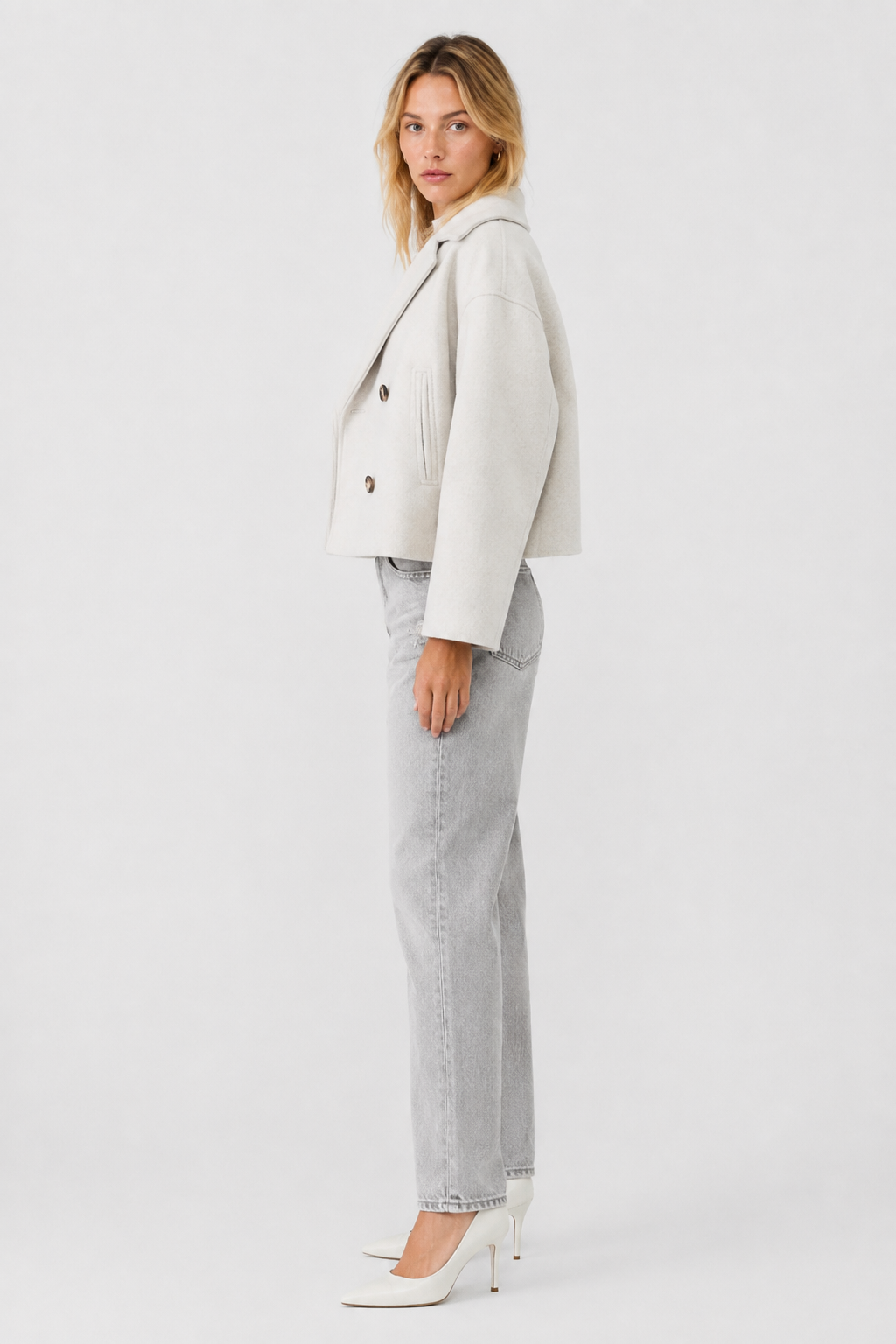 Women's Short Wool Pea Coat