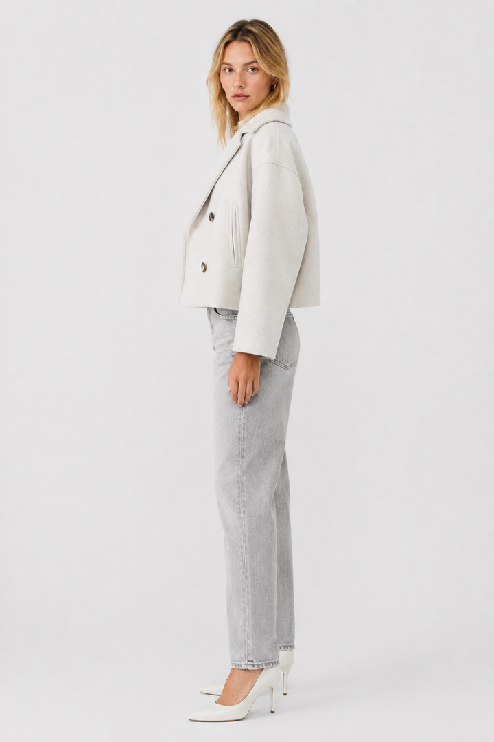 Women's Short Wool Pea Coat
