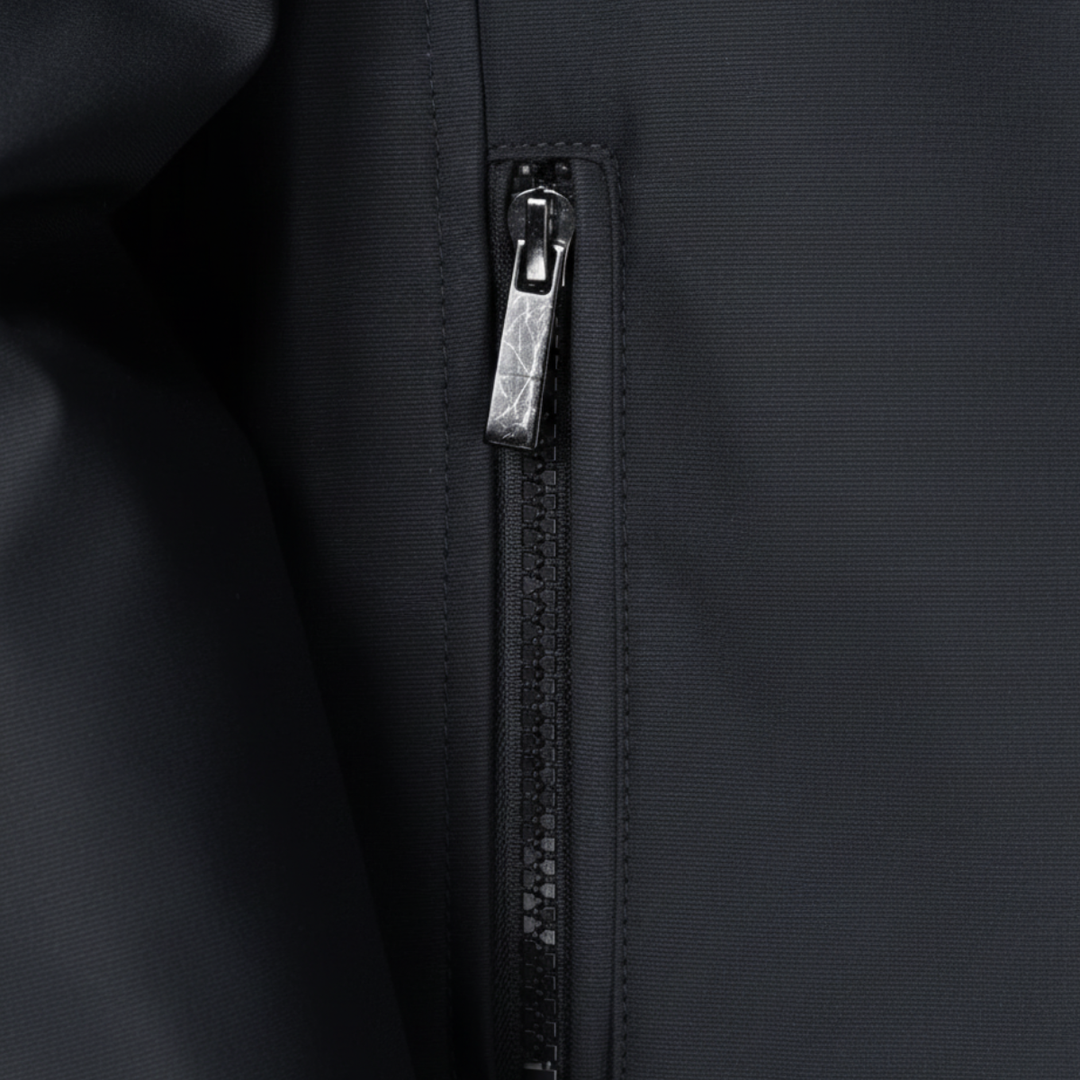 Men's Jacket with Zip Front and Relaxed Fit