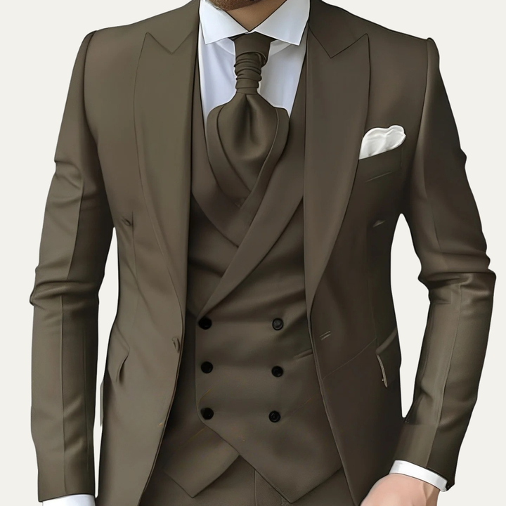 Pánský oblek Pegli ve 3 dílech – slim fit luxusní svatební a společenský oblek
