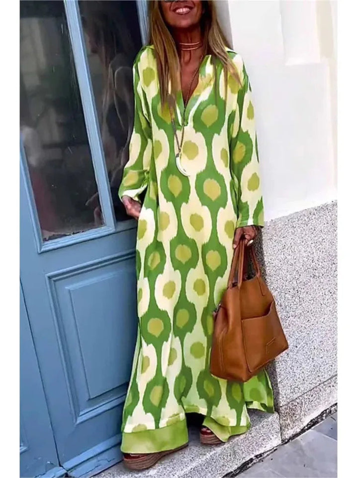 Eleanor - Casual Long Sleeve Maxi Boho Dress