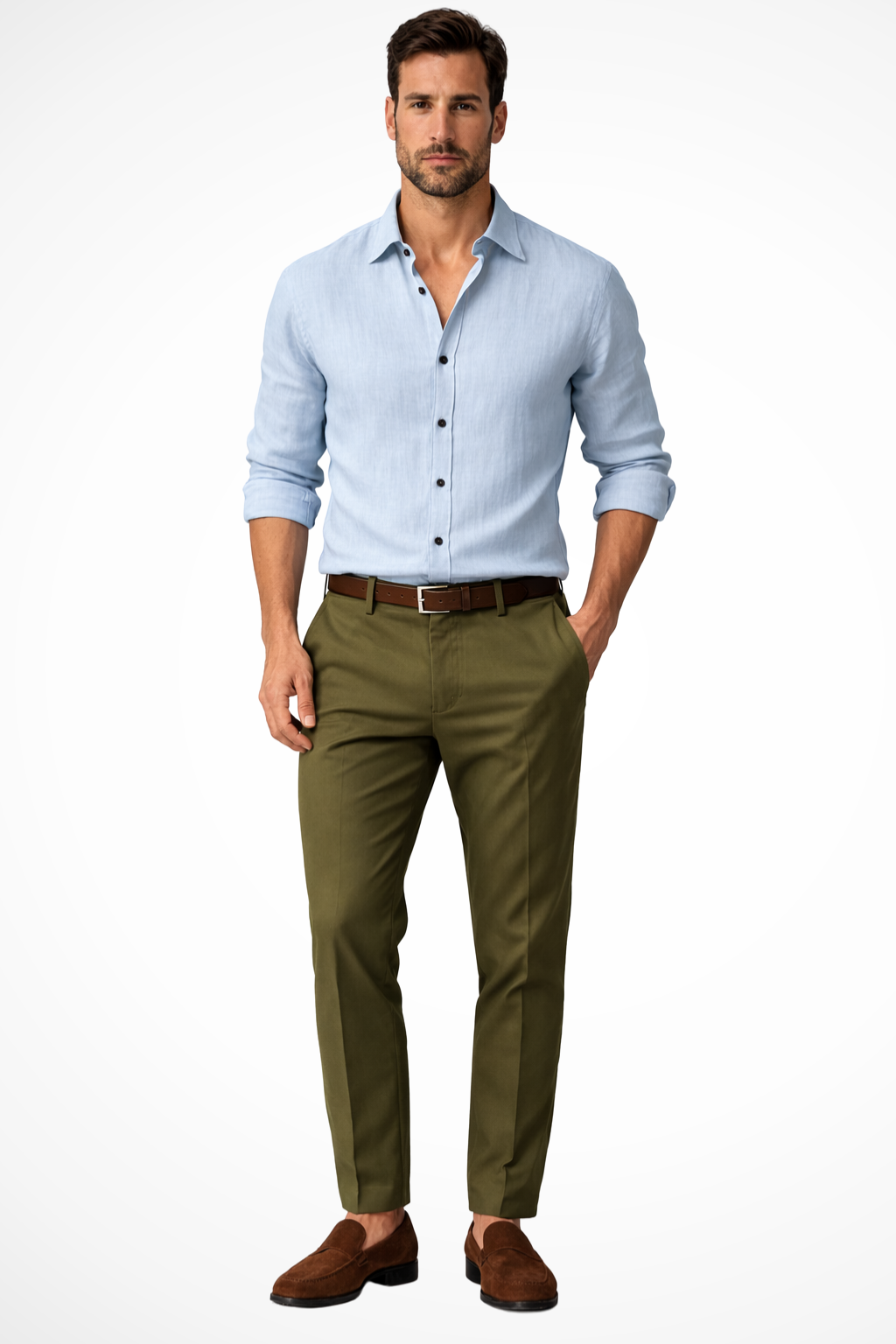 Jake | Men Linen Button Up Smart Casual Shirt