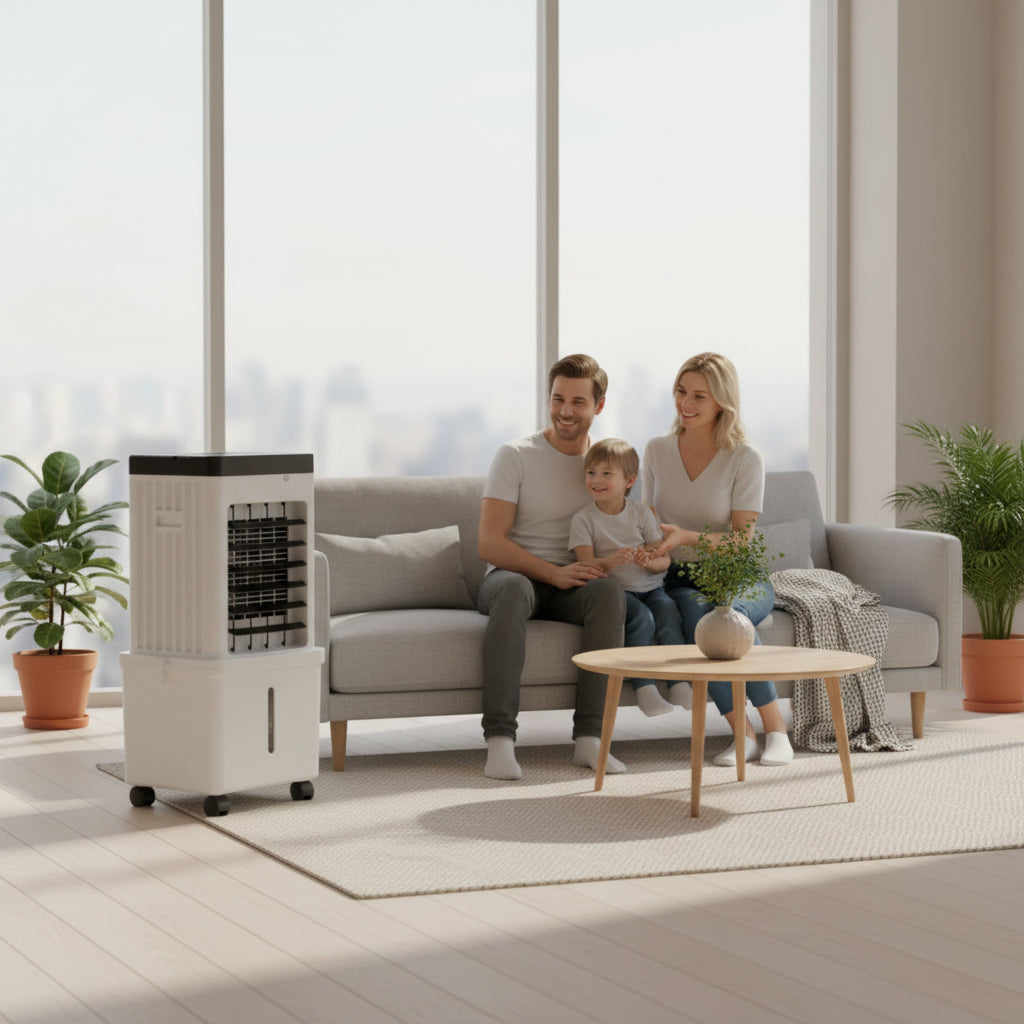 Přenosný chladič vzduchu 3 v 1 – ventilátorový zvlhčovač a ventilátor