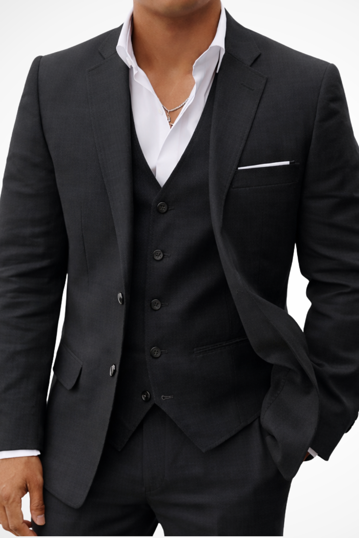 Justin | Men Three Piece Linen Summer Wedding Guest Suit
