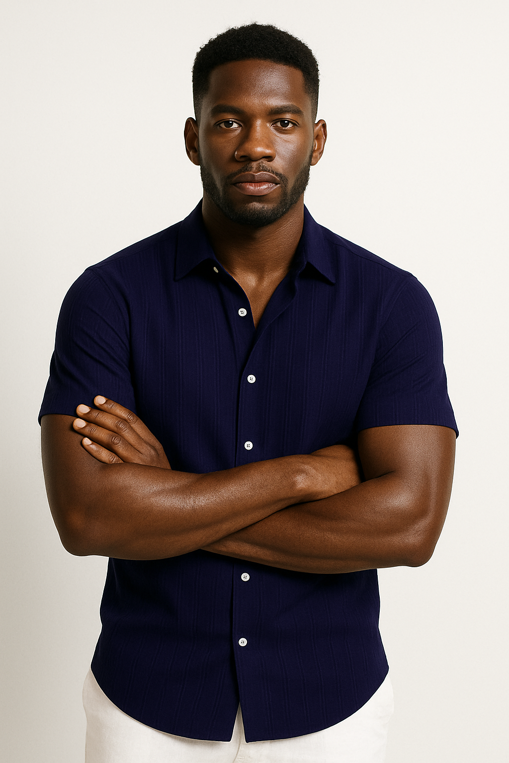 Men's Classic Short Sleeve Button-Up Shirt