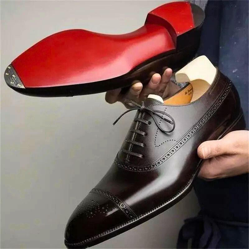 Men's Dress Shoes | Lace-Up Perforated Toe
