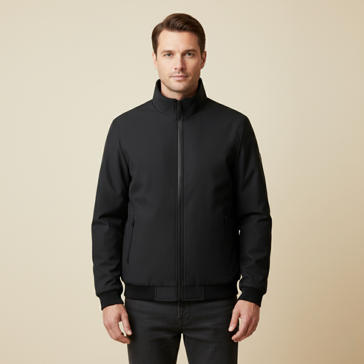 Men's Jacket with Zip Front and Relaxed Fit