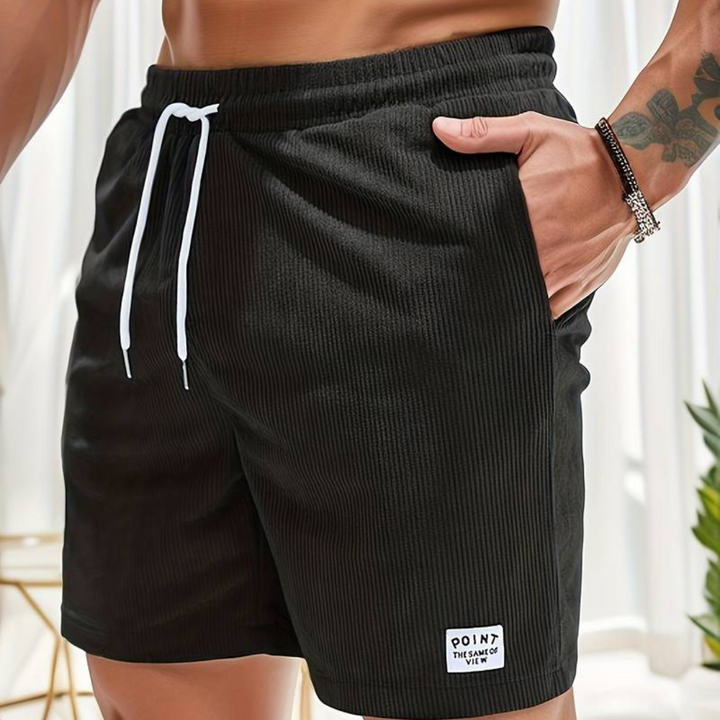 Corduroy Casual Shorts for Men - Drawstring Relaxed Fit