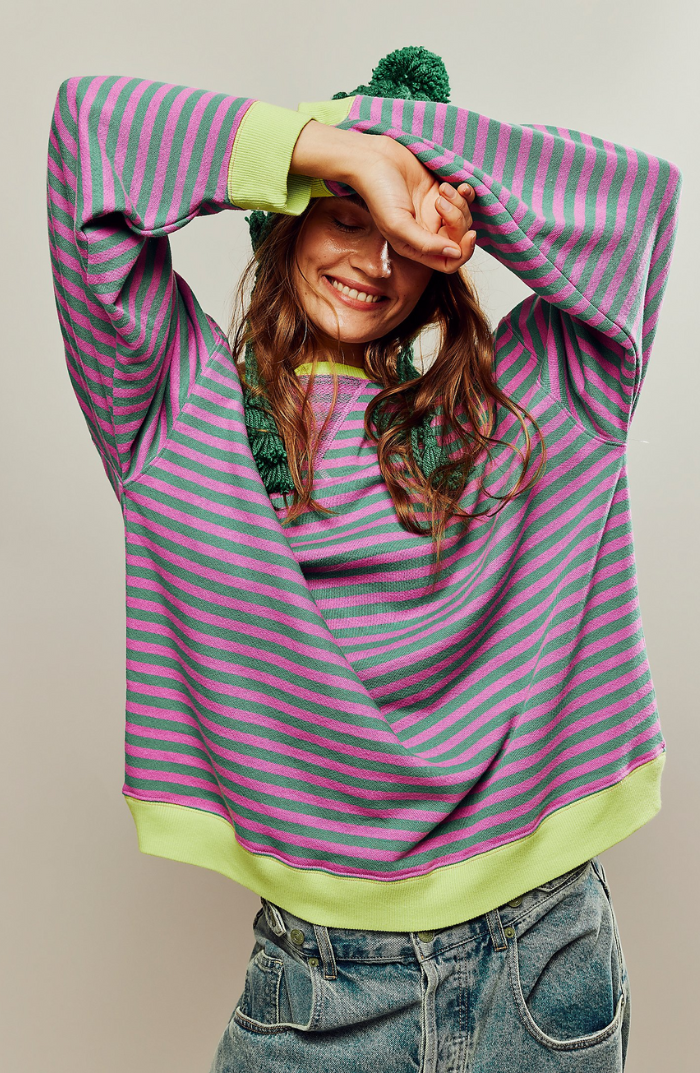 Cozy Striped Oversized Sweater