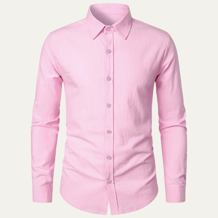 The Quirinale Men’s Lightweight Cotton Linen Business Shirt
