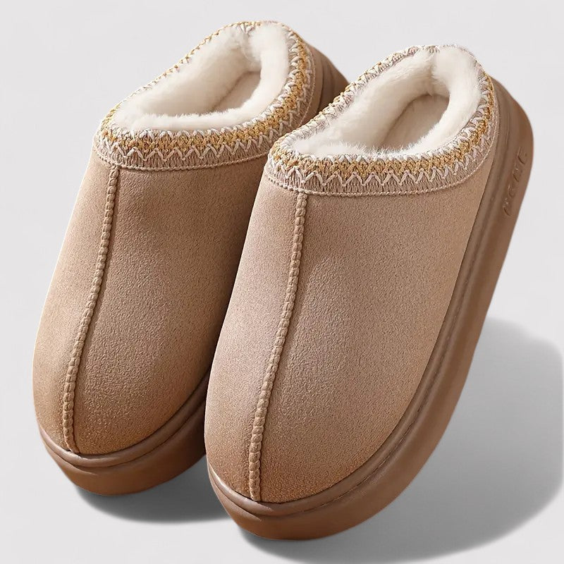 Women's Plush-Lined Slip-On House Slippers