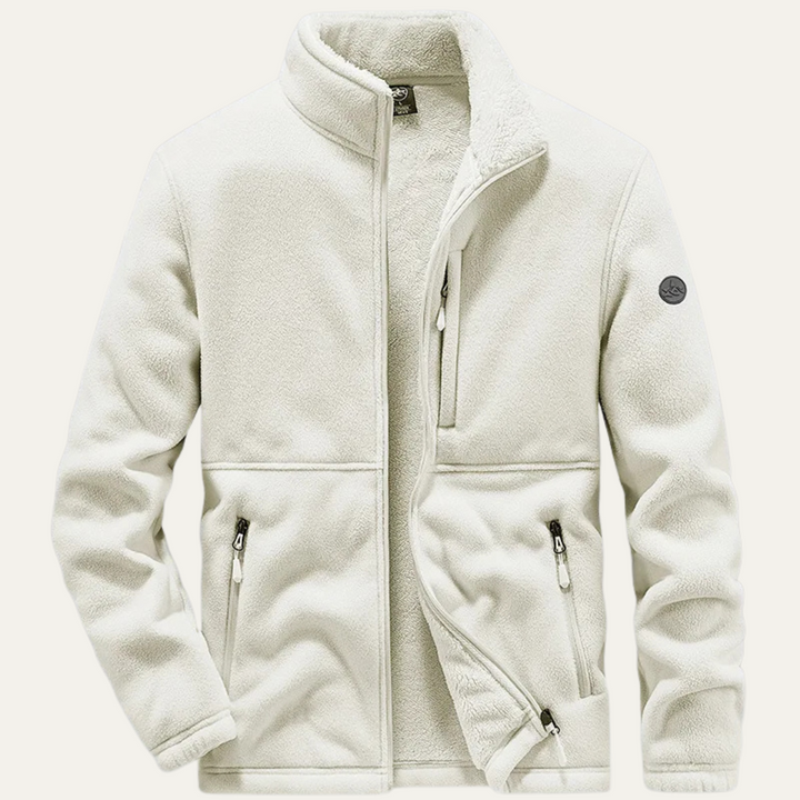Men's Jacket with Zip Front and Side Pockets