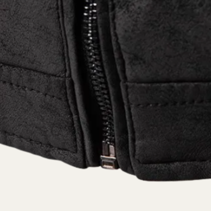 Men’s Casual Zip Up Leather Biker Jacket