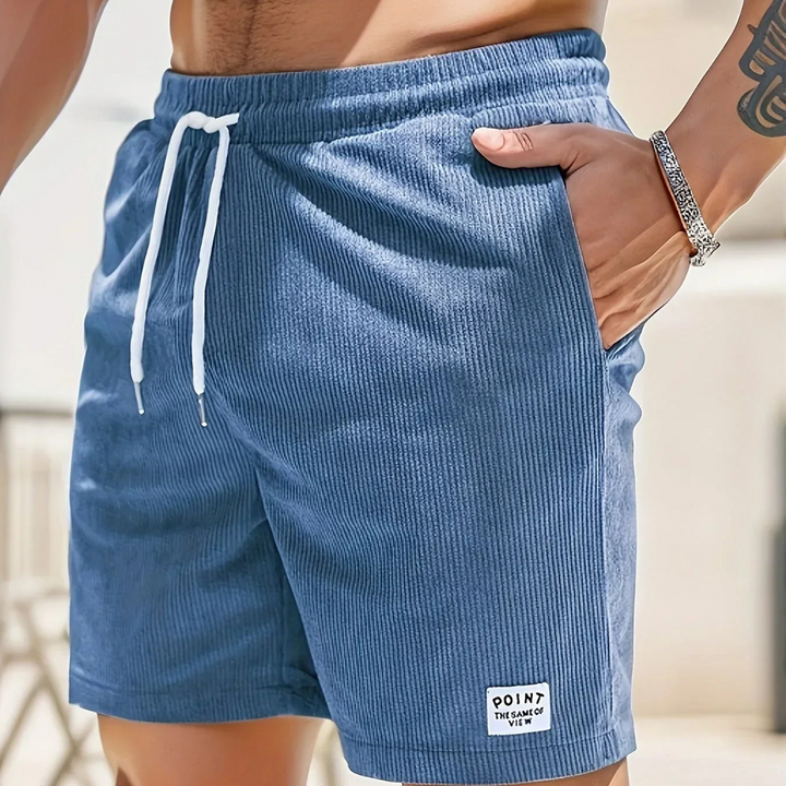Corduroy Casual Shorts for Men - Drawstring Relaxed Fit