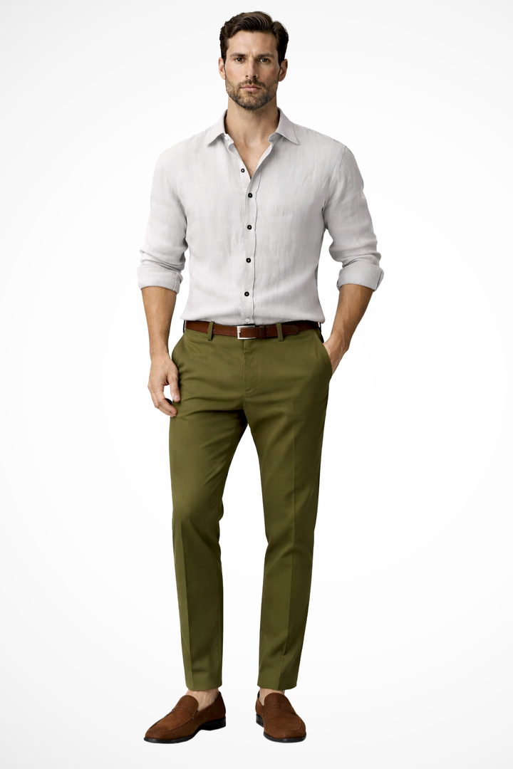 Jake | Men Linen Button Up Smart Casual Shirt