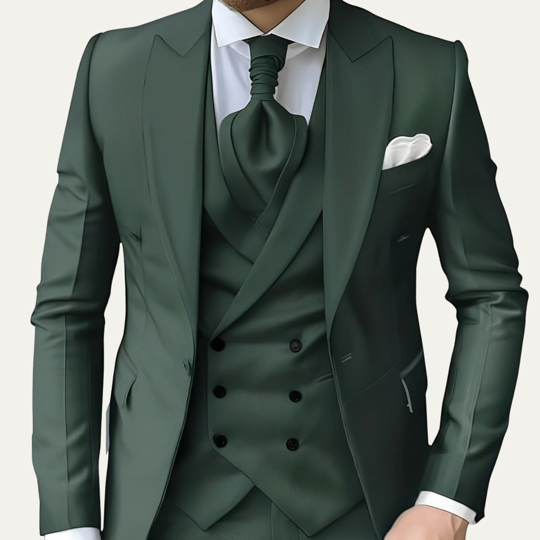 Pánský oblek Pegli ve 3 dílech – slim fit luxusní svatební a společenský oblek