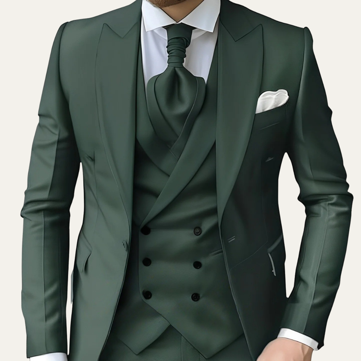 Pánský oblek Pegli ve 3 dílech – slim fit luxusní svatební a společenský oblek