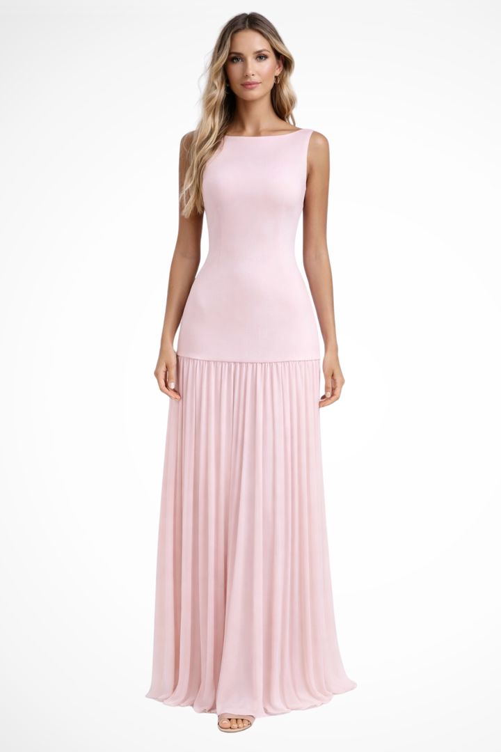 Elegant Pleated Maxi Dress