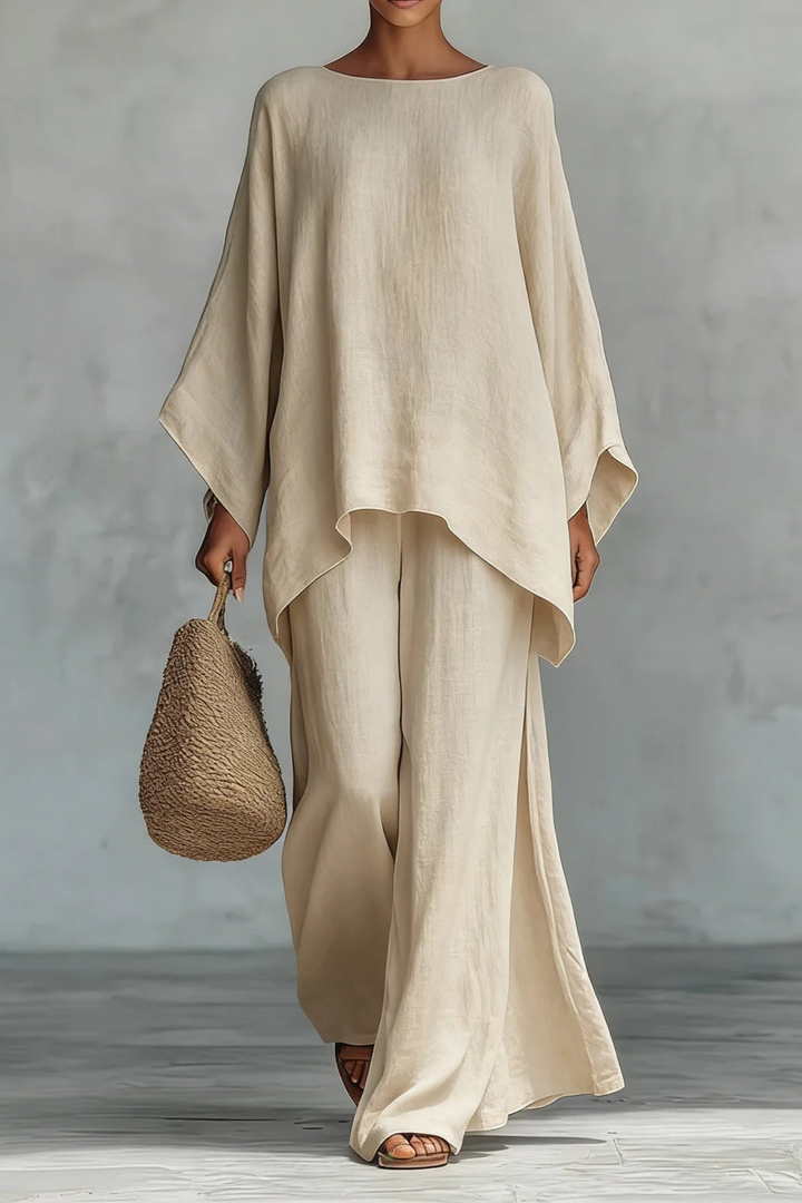 Minimalist Linen Pants Set Sleeveless Co Ord Two Piece