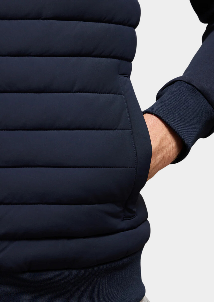 Men's Quilted Zip Jacket with Stand Collar