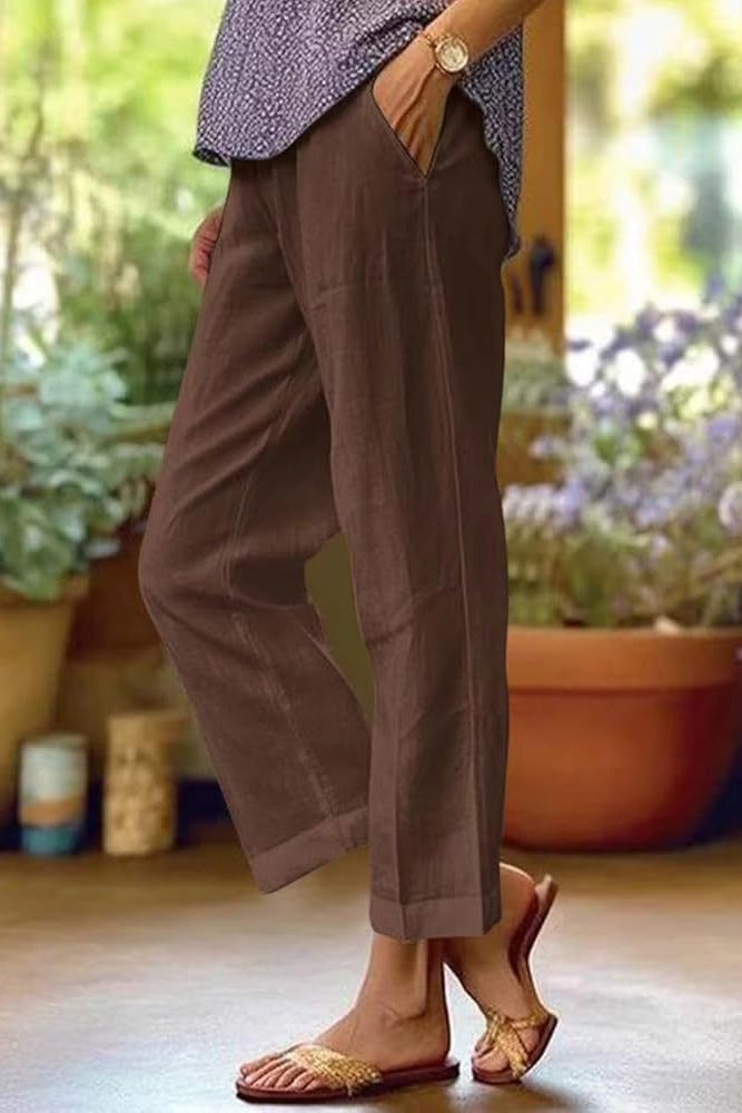 Rita - Women's Straight Leg Summer Trousers Lightweight
